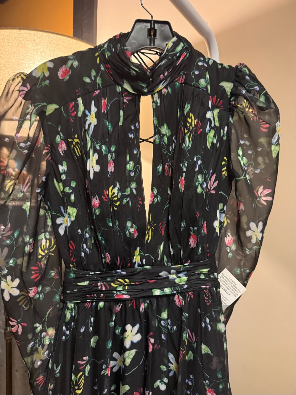 Mac Duggal Chiffon Floral Maxi Dress Gown size 6 NWT - Picture 3 of 10
